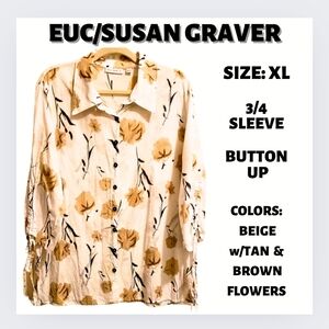 🔥SUSAN GRAVER BLOUSE SIZE XL